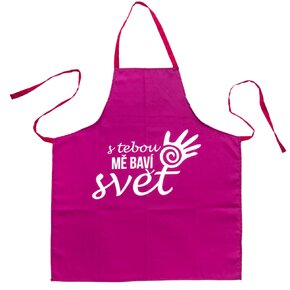 Kuchynská zástera S TEBOU MA BAVÍ SVET